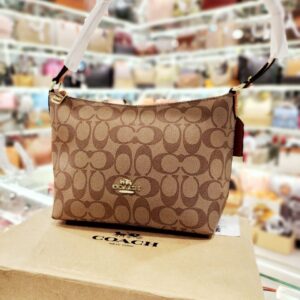 coach laurel shoulder bag signature coated canvas