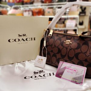 coach teri shoulder bag in signature canvas royal brown