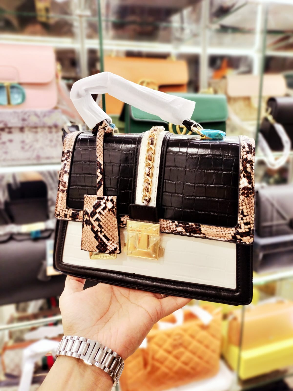 aldo multi martissa medium satchel black 1