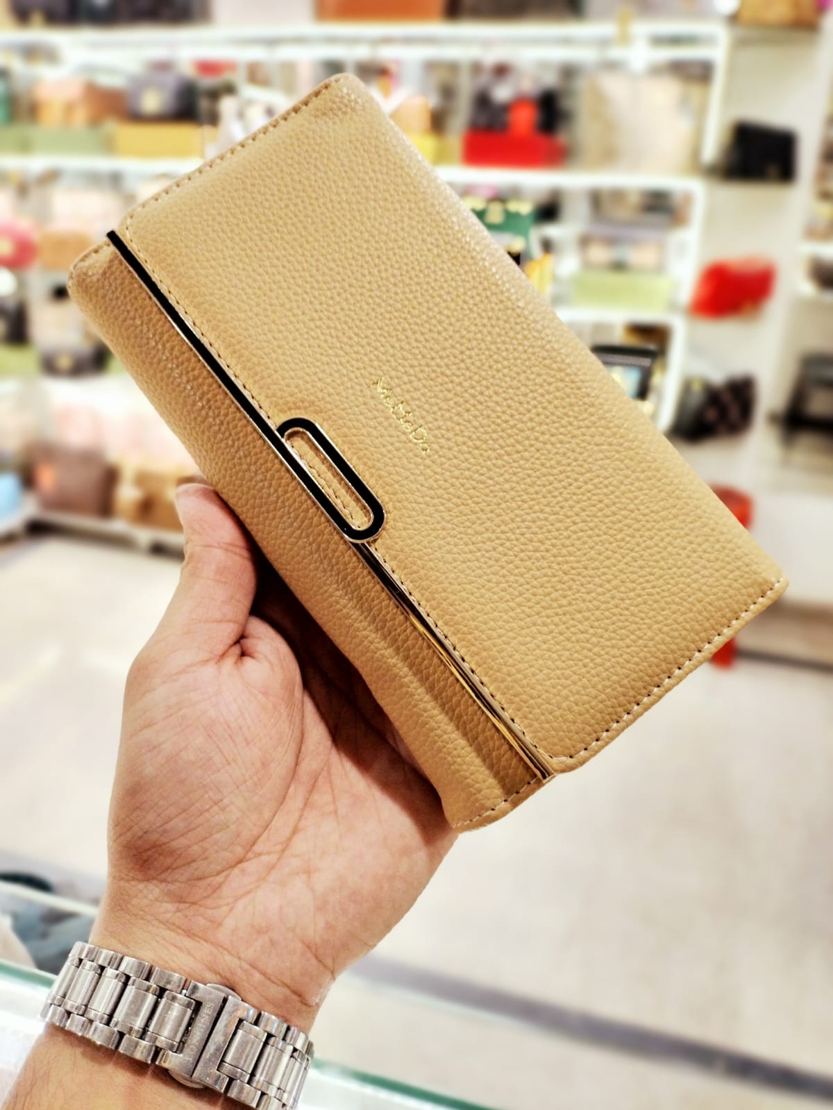 beautiful long wallet in skin color