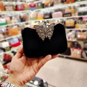 beautiful velvet butterfly mini clutch