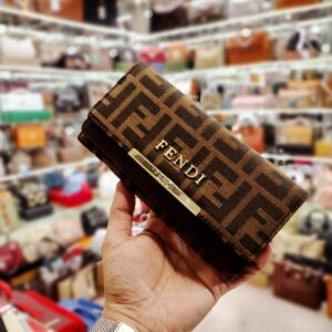 fendi wallet with magnet flip closure